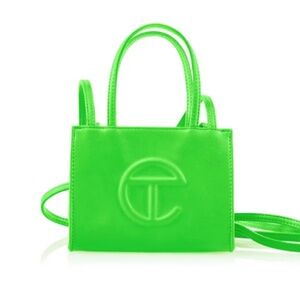 TELFAR GLOBAL—Small Crossbody in Highlighter Green